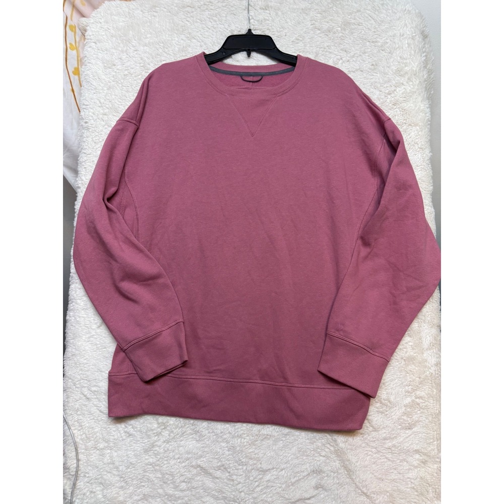 All in Motion Sweatshirt Mens L Mauve Pink Crewneck Fleece Pullover Excellent
